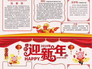喜迎猪年春节小报新年迎春手抄小报word模板图片素材worddoc下载12.63mb元旦手抄报大全节日手抄报