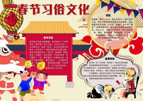 超实用春节手抄报合集,假期陪孩子动动手吧