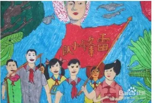 学雷锋的儿童画怎样画