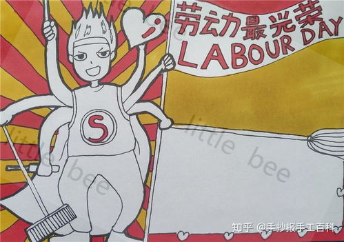 五一劳动节手抄报第三弹步骤图视频littlebee
