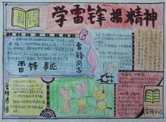 学雷锋精选手抄报文字素材雷锋事迹视频