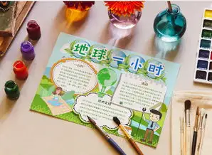 卡通地球一小时环保小报手抄报模版word模板下载docx格式熊猫办公