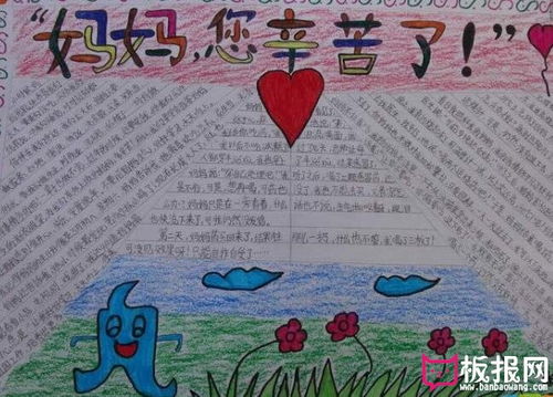 妈妈辛苦了,妇女节手抄报