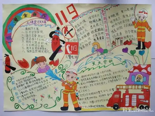 119,消防安全手抄报优秀作品及图片素材,新手做手抄报教程