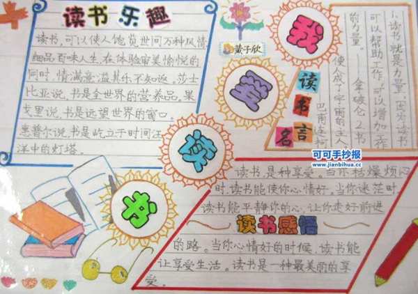 关于读书节的手抄报