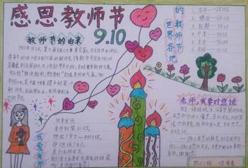 简单教师节手抄报的图片