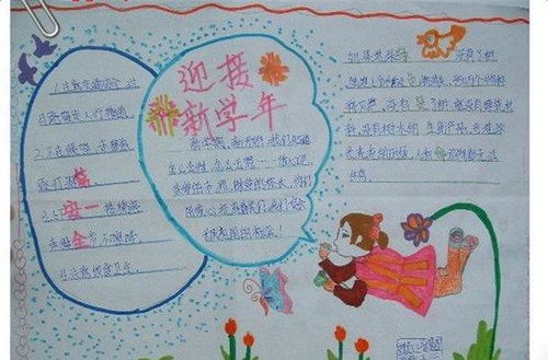 初一新学期新气象手抄报