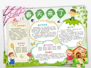 春天小报春游旅行旅游手抄报春天来了电子小报图片模板worddoc设计图下载语文手抄报大全编号19192176