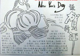 春节手抄报如此过年