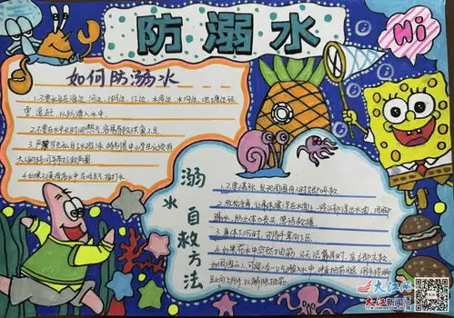 新余市渝水七小开展防溺水手抄报征文评比活动图