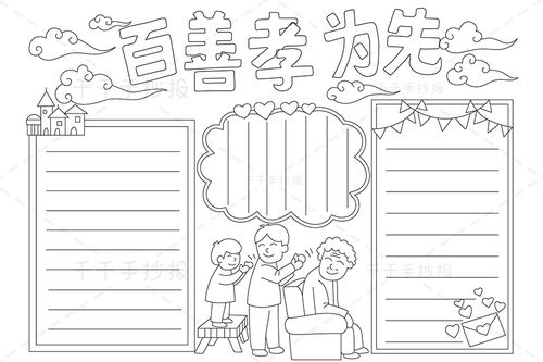 九九重阳节主题手抄报百善孝为先手抄报如何画