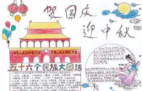 双节同庆中秋国庆手抄报精选好词好句好段好诗,建议收藏