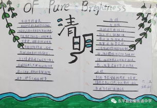 缅怀英烈学会感恩彭集街道中学积极开展清明节手抄报设计比赛