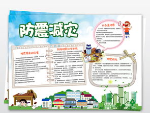 防震减灾小报地震安全知识手抄报psd模板图片素材psd下载24.74mb防震减灾手抄报大全安全健康手抄报