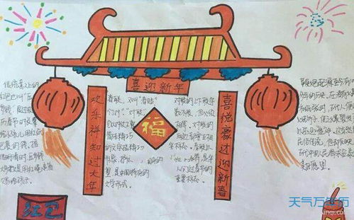 鼠年春节手抄报简单字少又漂亮简单漂亮的鼠年春节手抄报