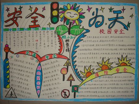 小学六年级安全手抄报,要图片