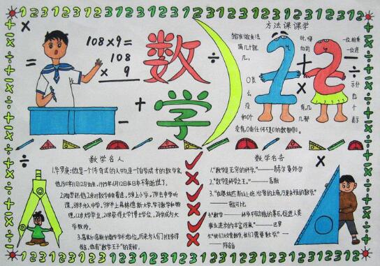 二年级数学下册手抄报