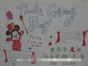 今天感恩节,小学生感恩节英语手抄报一览