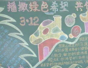 植树节黑板报植树节黑板报版面设计图