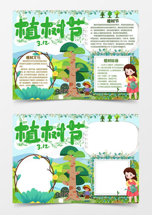 植树节小报word模板下载word