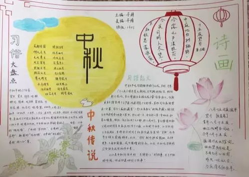 描写中秋节的好句好段好诗附手抄报鉴赏,为孩子收藏