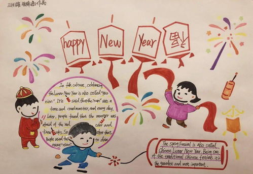 除夕到,福气到这些精美的英文手抄报,为您送来新年的第一声祝福