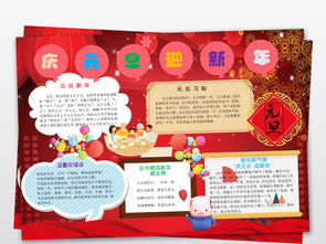 庆元旦迎新年小报猪年新年word手抄小报图片素材元旦手抄报大全worddoc模板下载33.49mb节日手抄报
