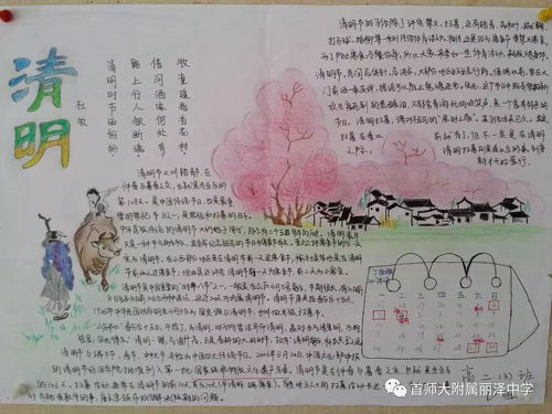 缅怀先烈,传承文明丽泽中学举办清明节手抄报展示活动