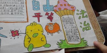 手抄报,把名字写在哪里是右下角吗这里竖着写还是横着写呀