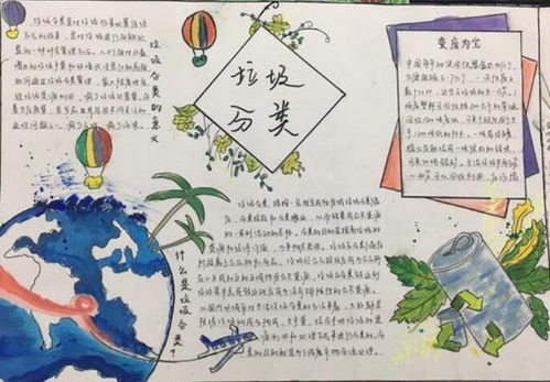 垃圾分类手抄报内容关于垃圾分类手抄报的资料字少的