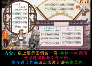 秦始皇兵马俑中国世界文化遗产西安古城小报素材图片psd模板下载111.19mb地理手抄报大全学科手抄报