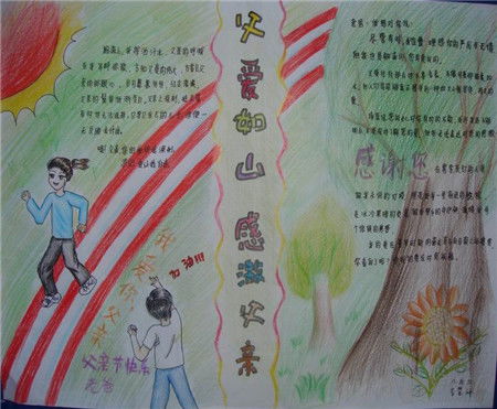2015年感恩父亲节祝福语手抄报