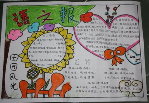 四年级语文手抄报2020最简单漂亮的语文手抄报四年级