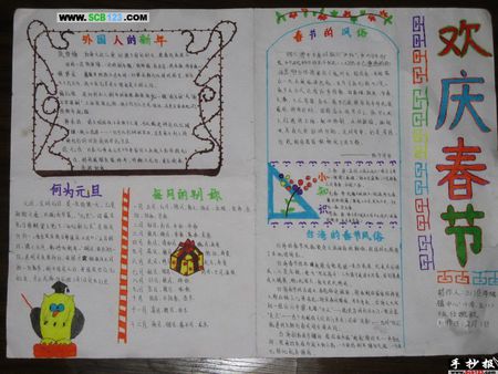 春节期间需要做什么,手抄报,作业火速急1分钟之内