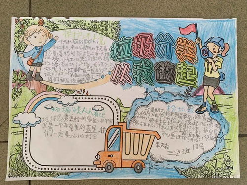 垃圾分类,从我做起万科城实验学校开展垃圾分类主题手抄报比赛