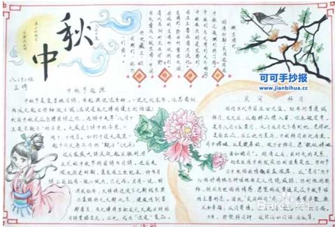 中秋节手抄报怎么画