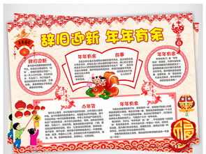 年年有余小报春节手抄报新年快乐电子小报图片素材worddoc模板下载124.72mb元旦手抄报大全节日手抄报