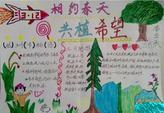 2021年植树节手抄报简单又漂亮5站