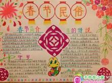 春节的习俗手抄报