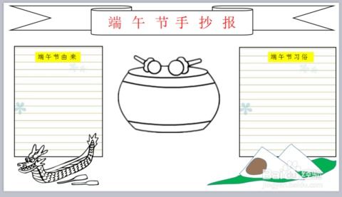 怎么画端午节的手抄报