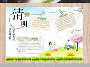 清明节手抄报模板,快为孩子收藏