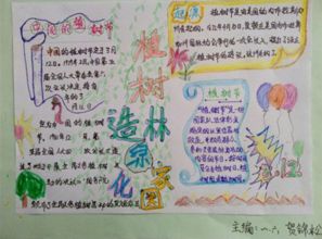 植树节手抄报画画图片2017植树节手抄报图片简单又漂亮小学生