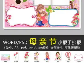 wordps母亲节小报感恩母亲的爱电子小报亲子感恩母亲节手抄报图片素材psd模板下载43.73mb母亲节妇女节手抄报大全节日手抄报