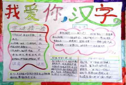 遨游汉字王国手抄报汉字的演变甲骨文