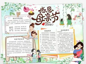 母亲节手抄报小清新感恩母亲节小报素材模板图片psd下载69.82mb母亲节妇女节手抄报大全节日手抄报