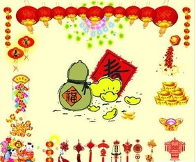 春节儿童画新的一年开始了