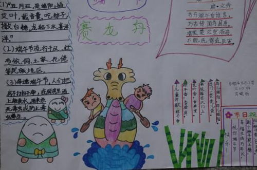 童心童趣迎端午方兴小学开展端午习俗我知晓手抄报比赛