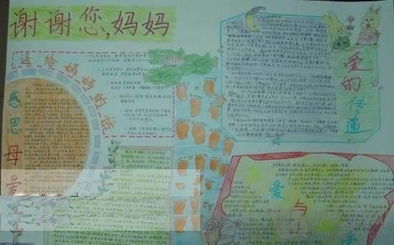 母亲节手抄报谢谢您,妈妈