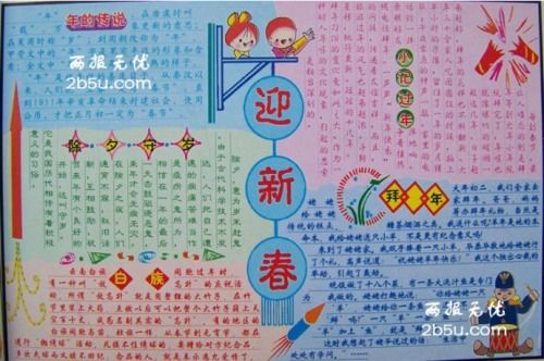 蛇年迎新春手抄报内容