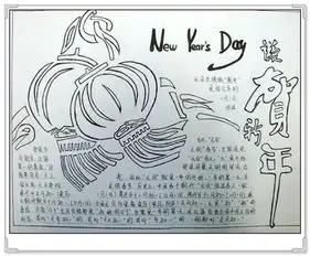 迎新年手抄报愿你拥有一个幸福快乐的新年